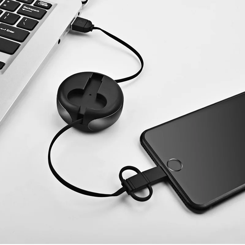 OATSBASF 2 в 1 USB кабель Micro и type C для samsung Xiaomi huawei выдвижной портативный Android передачи