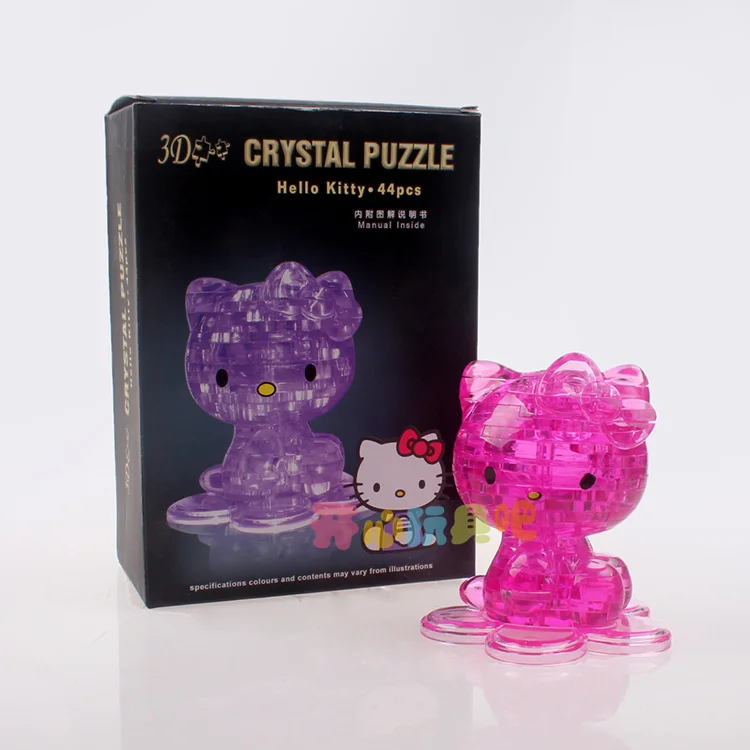 3d stereoscopic crystal puzzle KITTY cartoon children's