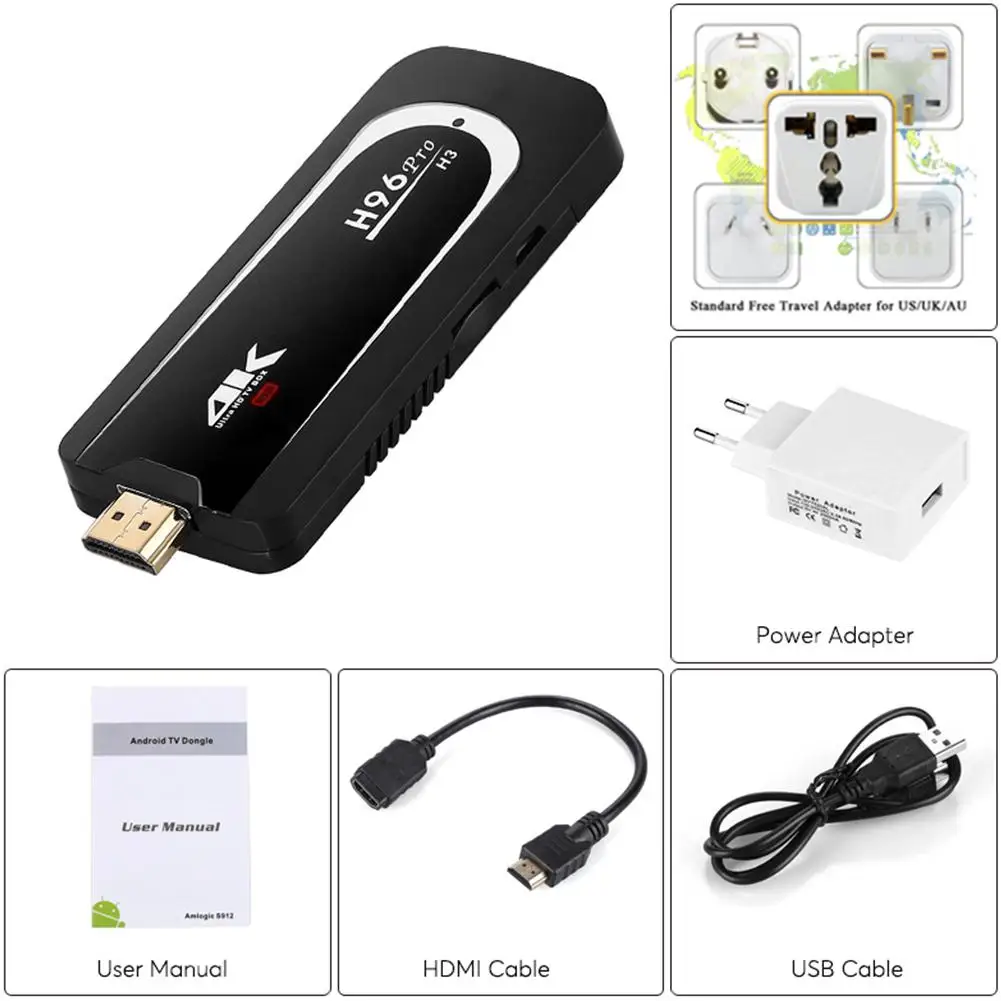 H96 Pro мини ПК H3 Amlogic S905X четырехъядерный Android 7 1 ТВ бокс 2 4G 5G Wifi BT4.0 2G 16G 4K HD адаптер для