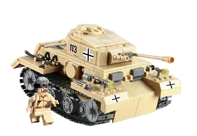 Kazi Model building kits compatible with lego city World War II tank ...