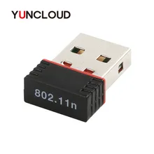 YUNCLOUD USB wifi высокоскоростной адаптер 150 Мбит/с Соединительная плата локальной компьютерной сети 802,11 ngb для Windows XP PC ноутбука miniUSB-2,0 беспроводной адаптер