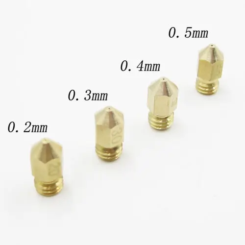 

0.2mm+0.3mm+0.4mm+0.5mm Extruder Nozzle Print Head for Makerbot MK8 3D Printer