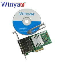 Winyao WYI350F4-SFP PCI-E X4 четырехпортовый Gigabit Ethernet Lan Fiber сервер сетевой карты(1310nm) для I350-F4 1000 Мбит/с Nic