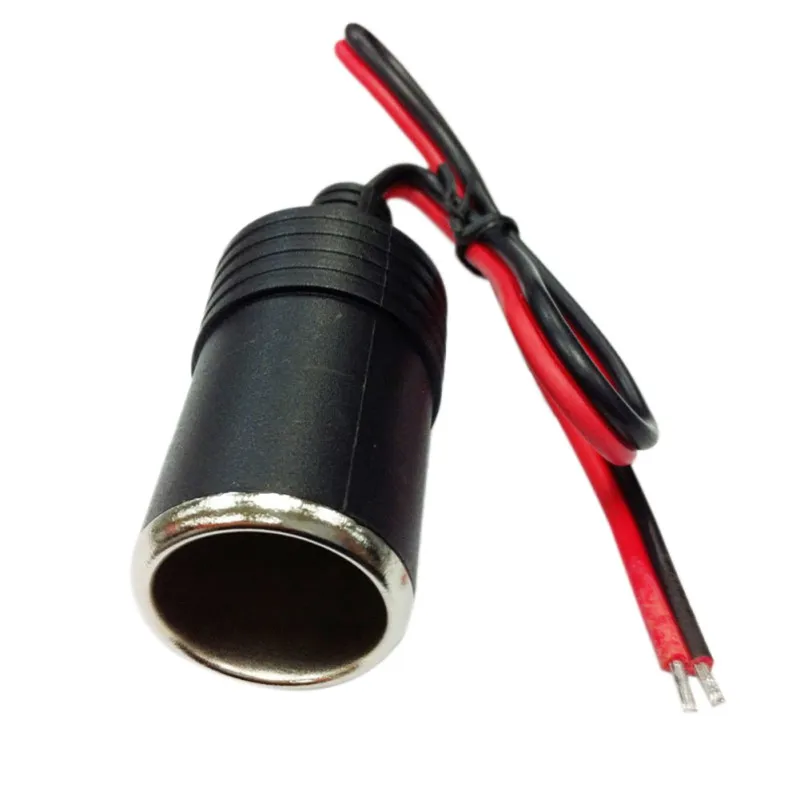

12/24V DC Female Car Cigar Cigarette Lighter Socket Plug Connector Adapter Car Charger car cigarette lighter socket splitter New