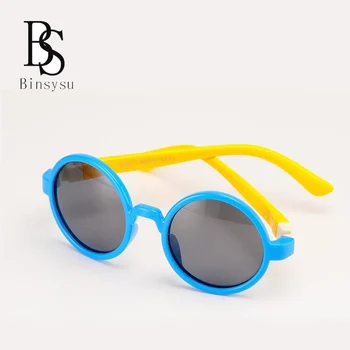 

FASHION Vintage Child Round Sunglasses Polarized Boys Girl Anti UVA Sun Glasses Kids TAC Flexible Circle Eyewear Oculos 847