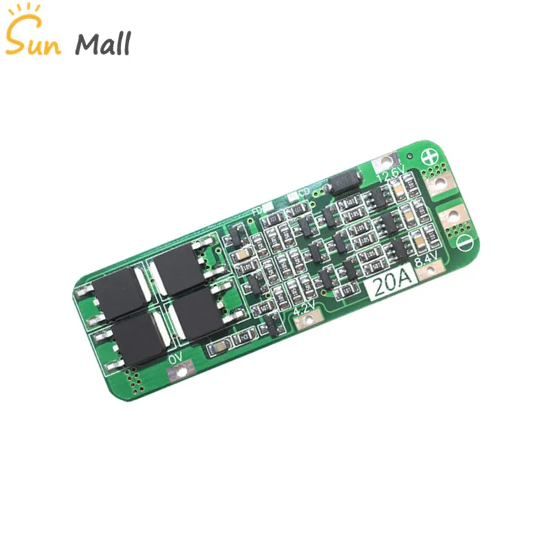1 шт. 3S 20A литий ионный аккумулятор 18650 зарядное устройство PCB плата защиты BMS для