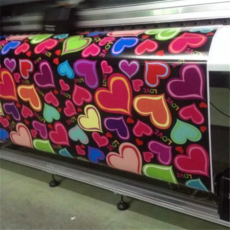 

love Vinyl Wrap Graffiti Cartoon heart Printed Decorat ive Adhesive Sticker Film Sheet For Racing Car Motorcycle Bike