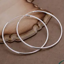 925 jewelry silver plated earrings 925 sterling silver fashion jewelry Smooth Round Earrings E042 ceyakwfa dwgamnna