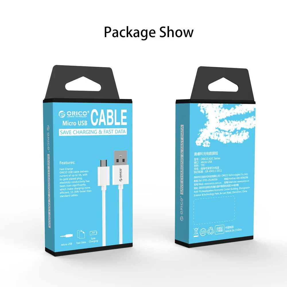 ORICO Micro USB Cable USB 2.0 Fast Data Sync Cable Braided USB Cable Mobile Phone Charger Cable For Samsung Galaxy HuaWei Xiaomi