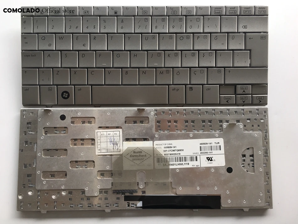 TR Турецкая клавиатура для Hp Mini 2100 2133 2140 серии Серебряная ноутбука Раскладка |