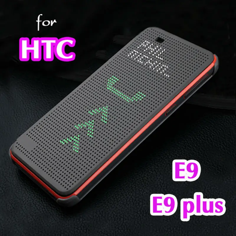 

Dot Smart View Flip Cover Silicone Case For HTC One E9 HTCE9 OneE9 HTCOneE9 Sleep Wake Original Shockproof Bag Phone Cases Funda