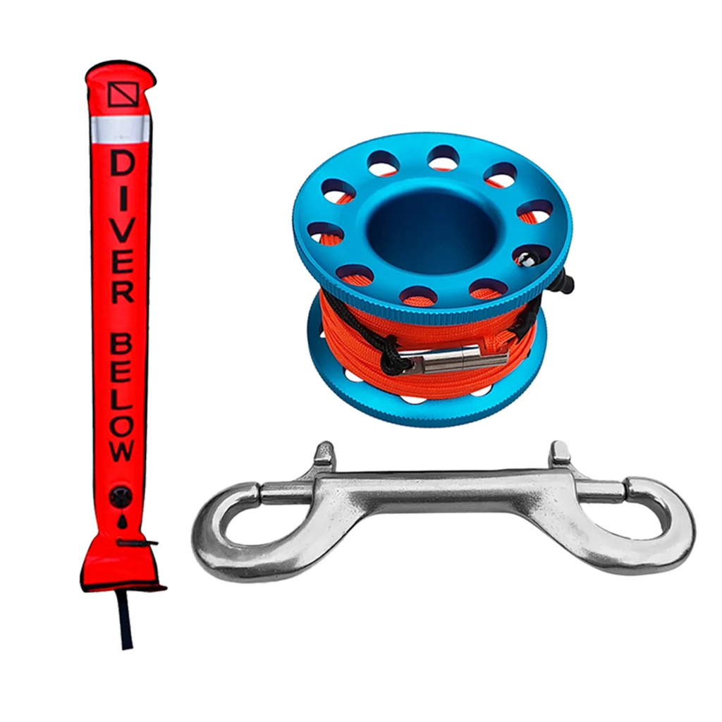 MagiDeal Perfeclan Scuba Diving SMB Surface Marker Buoy Signal Tube & Dive Reel Spool Scuba Diving Accessories
