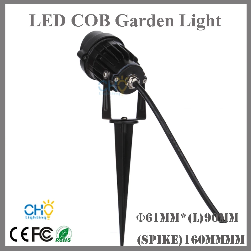 back black cob led garden light