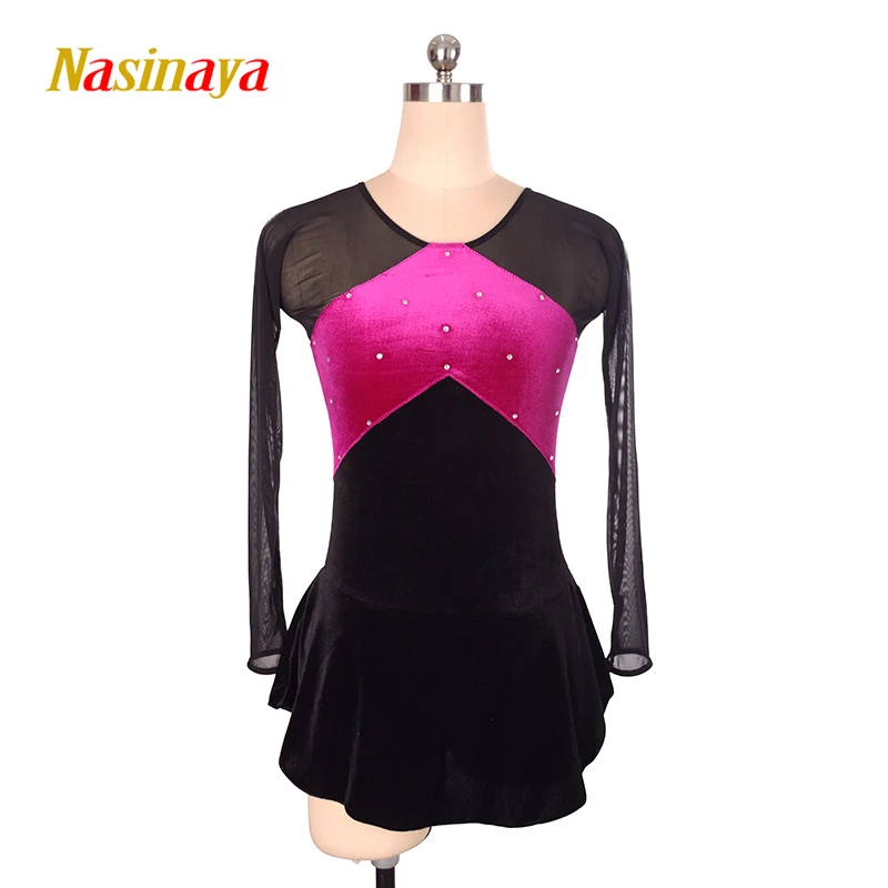 

Nasinaya Figure Skating Dress Customized Competition Ice Skating Skirt for Girl Women Kids Patinaje Gymnastics Performance 80