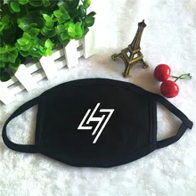Kpop LUHAN LU HAN перезагруженный альбом логотип печать K-pop модные маски для лица Унисекс Хлопок Черная ротовая маска