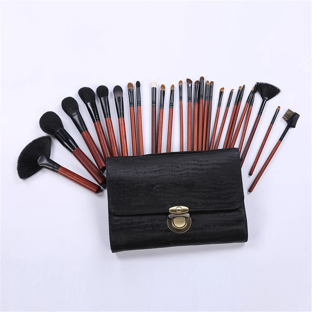 

26 pcs Animal hair makeup brush makeup brush set a-grade beech wood handle high-grade makeup brush With Black Cosmetic Bag