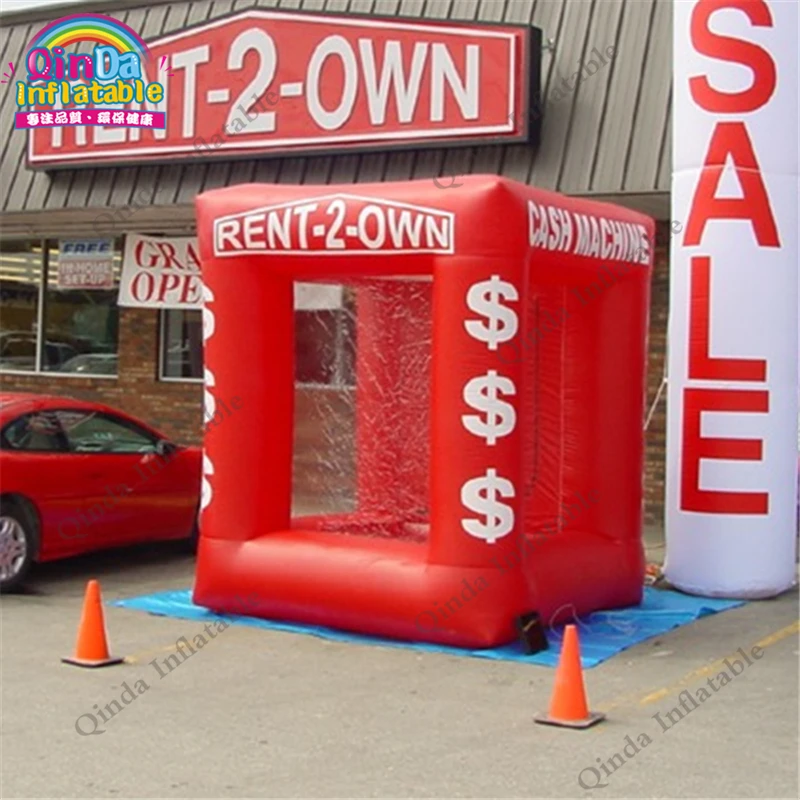 inflatable money catch grab machine booth30
