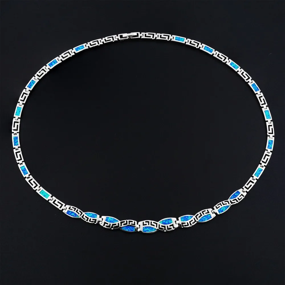 

Blue Fire Opal Choker Necklace for Women Christmas Gift