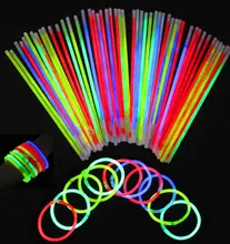100pcs Multi Color ritium glow in dark party lights brancelets font b glowsticks b font wedding
