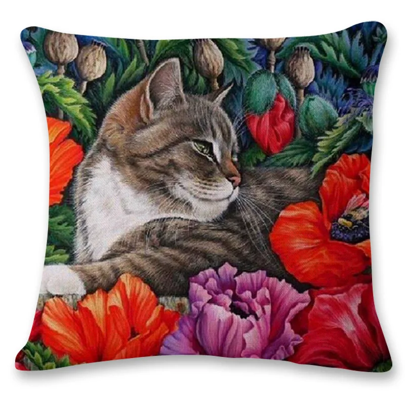 WL Candy L Animal Series 45*45 см льняная Мягкая Обложка Pet Cat наволочка для сиденья автомобиля