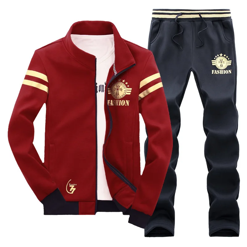 Casual Sport Mens Tracksuit Set Sportswear Mens Sweatsuit