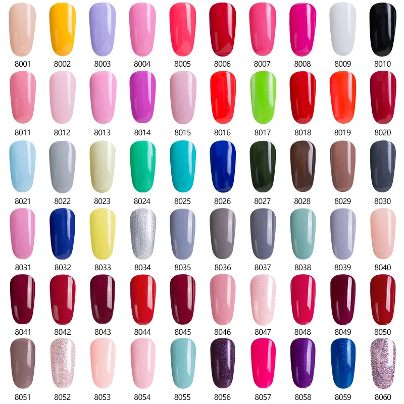 Modelones 6Pcs/Lot Nail Gel Set Grey Color Series UV Gel Polish Soak Off Nail Varnish Kits Semi Per