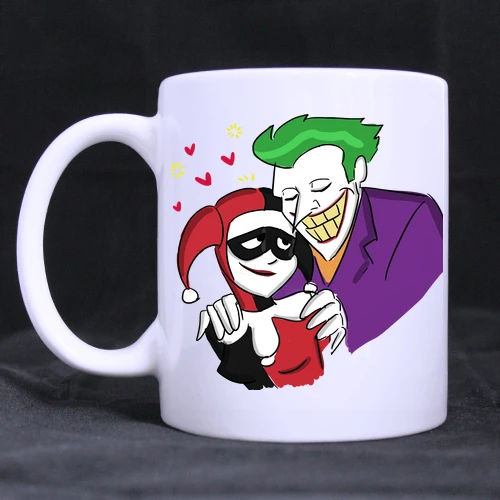 Joker Harley Quinn mug Office mug porcelain Coffee Mugs cups ceramic tea cup home decal White
