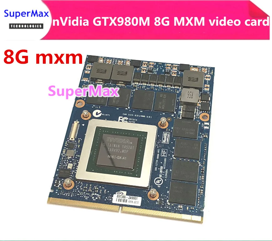 Видеокарта nVidia GTX 980M 8G MXM SLI для ноутбука Dell Alienware 18 M18X R2 R3 R4 с кронштейном