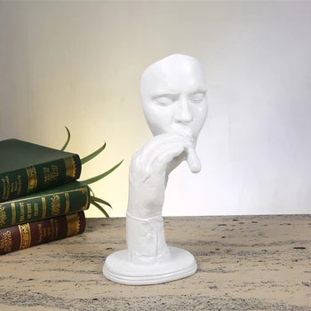 

Smoking a cigar Portrait of Sculpture Creative Home Decorative Resin Figurines Not Hear/talk/see Study Room Decor Accessories