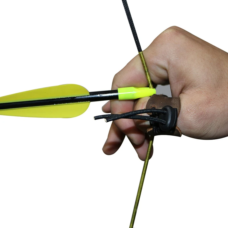 3 Colours Durable Cowhide Thickening Archery Protective Gear Finger Protector Bow Arrow Shooting