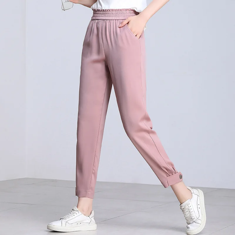 Women Clothes Feet Cross-pants Harem Pants Female Loose Casual Spring and Summer Fashion Tide Thin Section Radish Pencil Pants