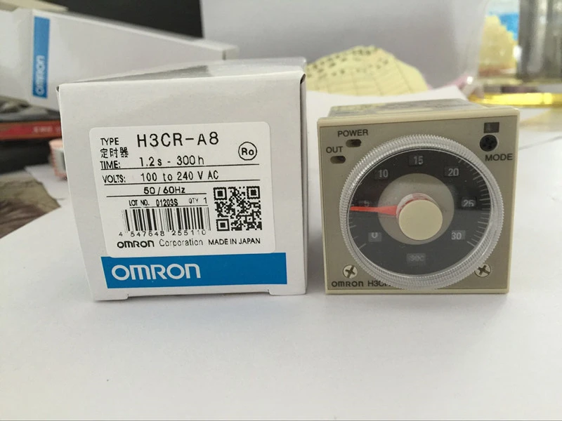 H3CR-A8 1.2S-300H 100-240V AC 100-125V DC 8-Pin Delay Timer Relay Knob Control Time Relay for Automatic Control,Mechatronic,etc Knob Time Relay 