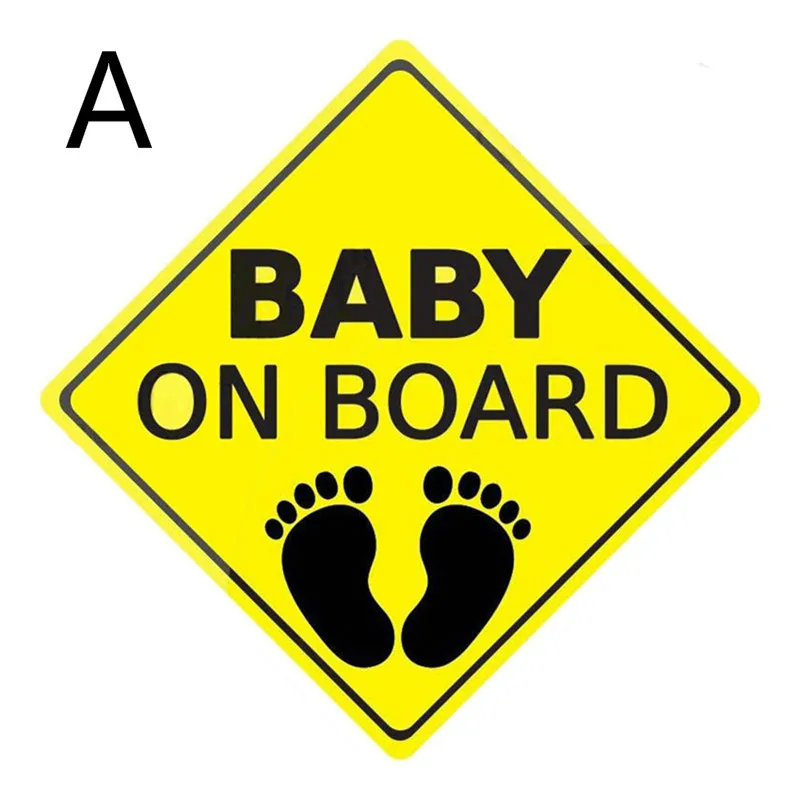 Car Stickers Decals Baby On Board Warning Mark Car Accessories Waterproof Cute Auto Stickers Decal Baby Cars Styling Motorcycle