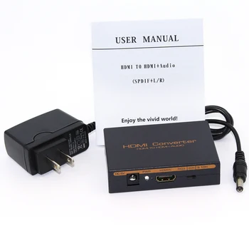 

HDMI Audio Extractor Splitter to SPDIF RCA Stereo L/R Analog Output Converter Newest with power adapter