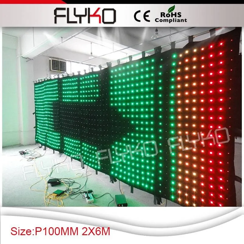 2x6m p10 led video curtain 10
