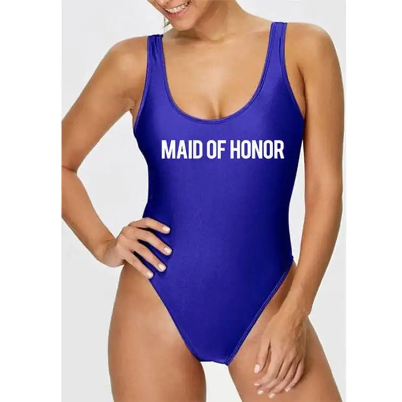 Royal Blue Skuggnas/Новое поступление, костюм для подружки невесты из Honor, купальник с высоким вырезом для свадьбы, цельный женский комбинезон, Прямая поставка - Цвет: Royal Blue