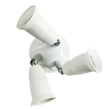 Дом и фото лампы дневного света для студии лампы Регулируемый 3 в 1 E27 для E27 светодиодный светильник лампы Розетка сплиттер адаптер держатель 90 V-240 V