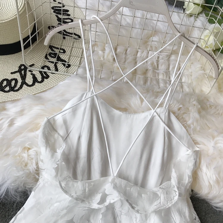 Новое Белое Кружевное элегантное женское платье без рукавов Vestidos F305