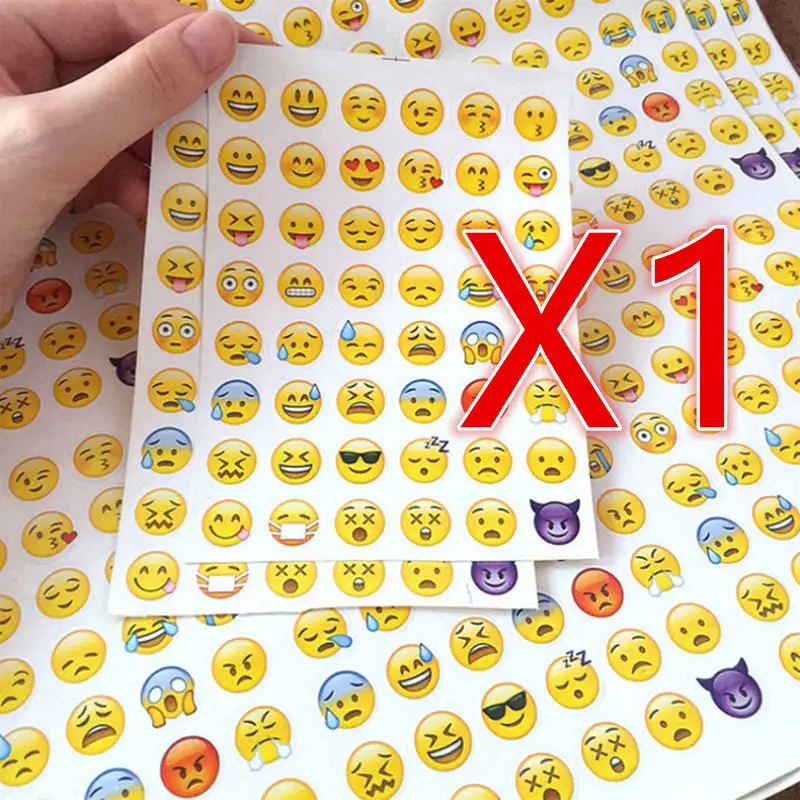 1 шт. kawaii блокнот для заметок канцелярский милый штамп планировщик с узором бумага для заметок школьные украшения принадлежности выложенные это Липкие заметки - Цвет: emoji