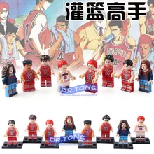 DR. TONG 80 шт./лот PG8092 SLAM DUNK рисунок Hisashi Akagi Sakuragi Mitsui Miyagi Ryota Takenori Haruko строительные блоки Childr