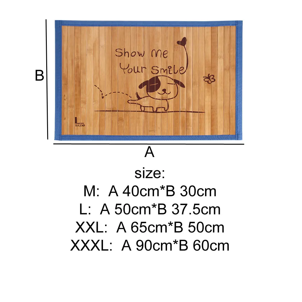 1 шт. двухсторонний коврик для домашних животных, дышащий Бамбуковый Коврик для собак, коврик для кровати, моющийся коврик для маленьких, средних и больших домашних животных