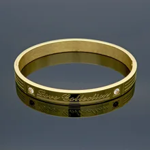 Luxury Design Cubic Zircon Love Couples Bracelet Men Women Bracelets & Bangles Cuff Gold/Rose Gold Plated High Quality