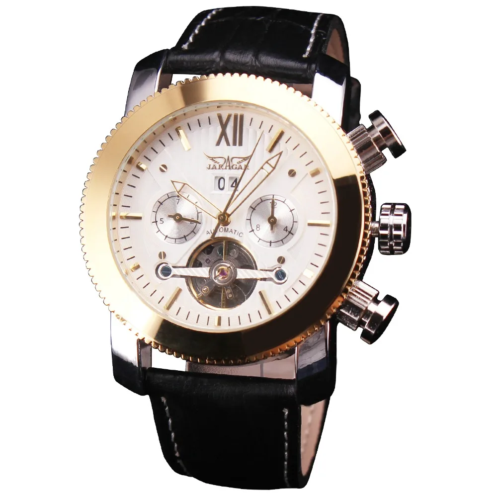 Leather Tourbillon Multi-function Watch