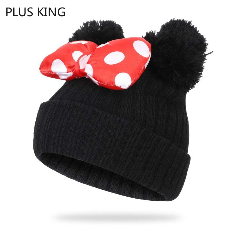 

Winter Autumn New Children Knotted Cute Cap Girls Beanies Warm Knitted Cap
