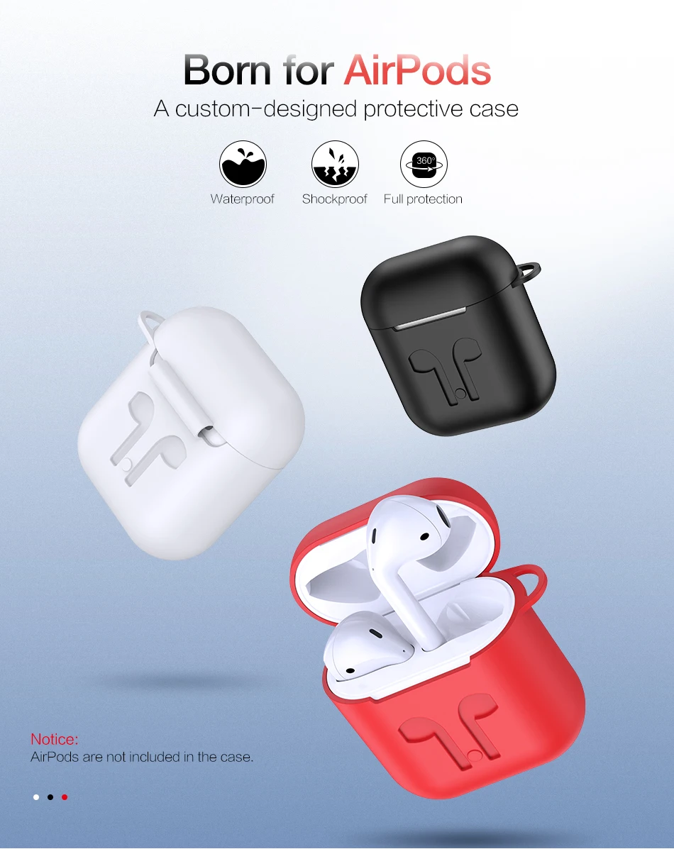 Чехол IER чехол для наушников для Apple AirPods силиконовый чехол Беспроводная Bluetooth сумка для наушников защитная коробка для AirPod аксессуары