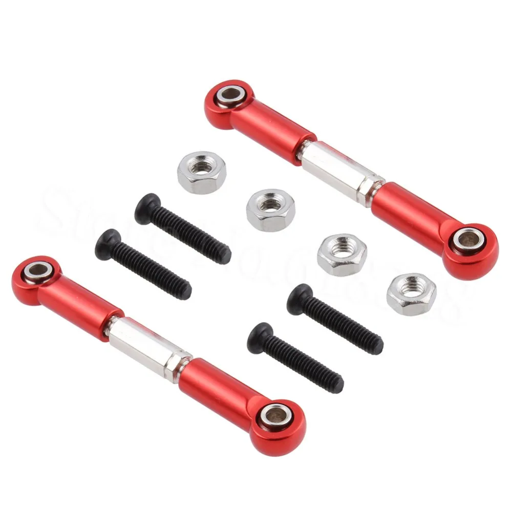 10 пар/лот металлическая алюминиевая тяга серводвигателя Turnbuckle Link 0018 для WLtoys 1/12 RC