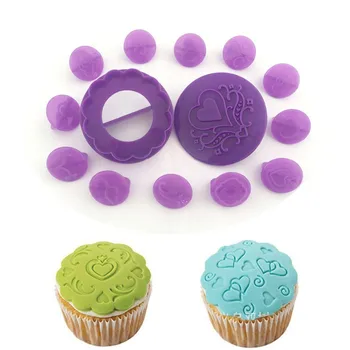 

Fondant Cake Decorating Tools DIY 14PCS Plastic Heart Flower Cookie Cutter Cupcake Decorating Set Cake Mold
