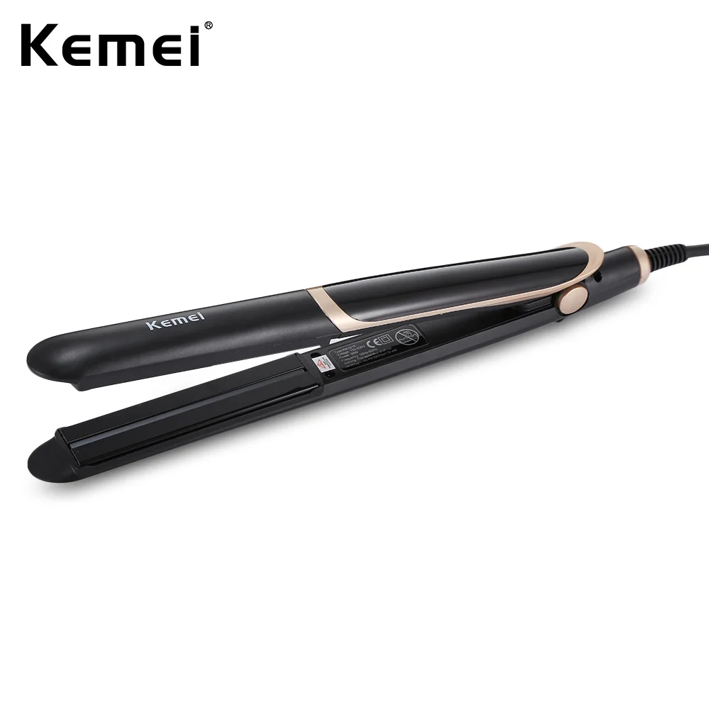 Цена Kemei KM 2219 керамика выпрямление волос Утюг плоская плойка выпрямитель для волос электрические утюги термостатическое покрытие инструмент дл...