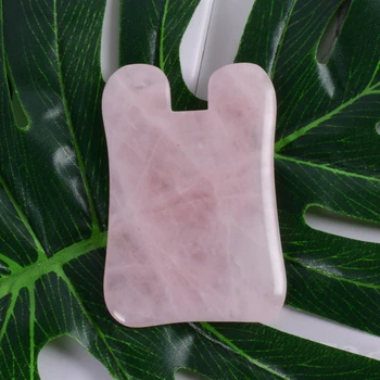 

Natural Rose Quartz Gua Sha Tool Massage Face SPA Acupuncture Scraping Healing Pink Stone For Body Neck Health Care