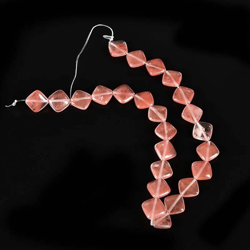 

Four - sided diamond square Add the Pink 14 mm Translucence Watermelon Crystal loose beads gift for girl